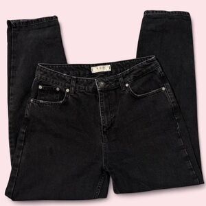 We The Free Black High-Rise Straight Jeans